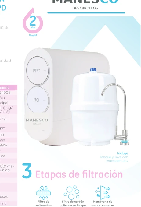 Aplicacion recomendada para RO600 osmosis inversa 200 GPD